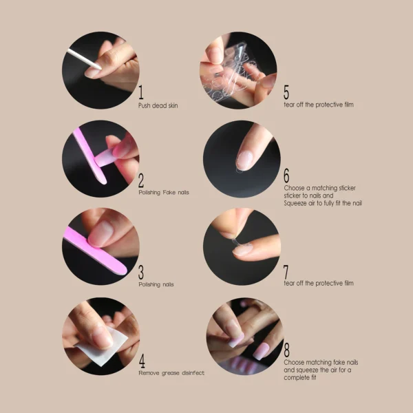 Strong Double-sided nail sticker Easy to tear Jelly stickers Environmental health Transparent False nails glue anicure 20PCS - Image 5