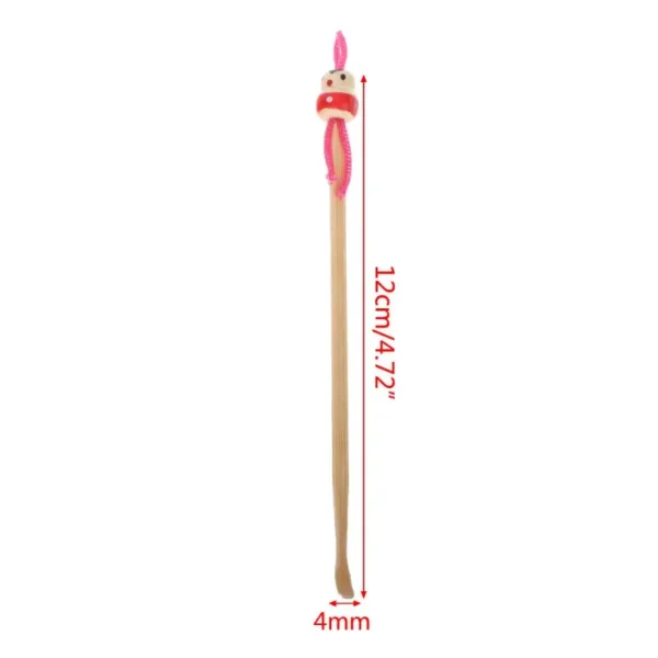 10Pcs Portable Cute Mini Doll Earpicks Wood Bamboo Ear Picks Wax Remover Cleaner Tool Health Care Ear Care New - Image 6