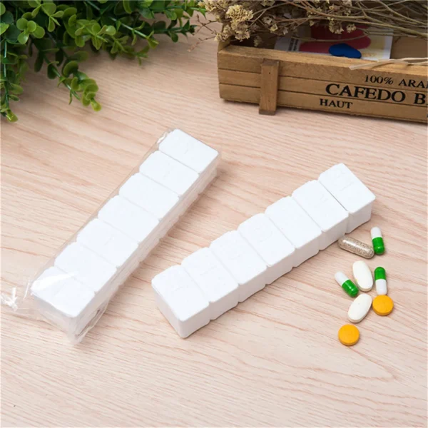 7 Days Pill Medicine Organizer Pill Case Medicine Storage Tablet Pill Box With Clip Lids Splitters Storage Dispenser Weekly - Image 2