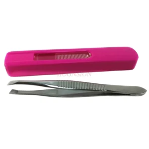 tweezers Eyebrow Tweezers with box Safety Health Stainless Steel Bevel Eyebrows Clip To Defeathering Tweezer Forceps Makeup