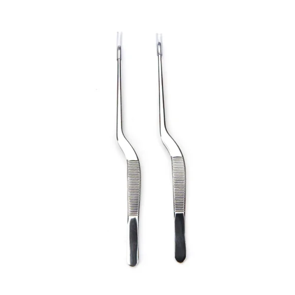 Stainless Steel Durable Medical Use Dental Oral Curved Tweezer Ear Nose Clip Health Care Makeup Cosmetic Tools - Image 2