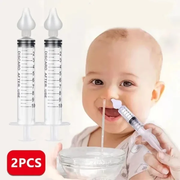 Home Needle Tube Nasal Aspirator Baby Infant Kids Nose Snot Booger Irrigator Mucus Snivel Cleaner Rhinitis Syringe Washer Tube - Image 4