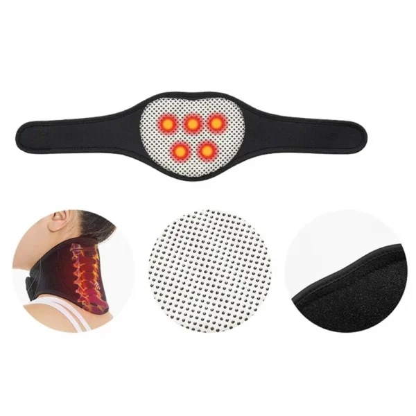 1sEt Self-heating Tourmaline Neck Magnetic Therapy Support Belt Black Protect Band Neck Support Massage Health Care - Image 2
