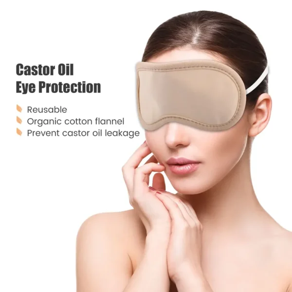 Adjustable Castor Oil Wrap Pack Essential Oil Wrap Organic Cotton Flannel Eye Mask Pad Reusable for Liver Detox Inflammation - Image 4