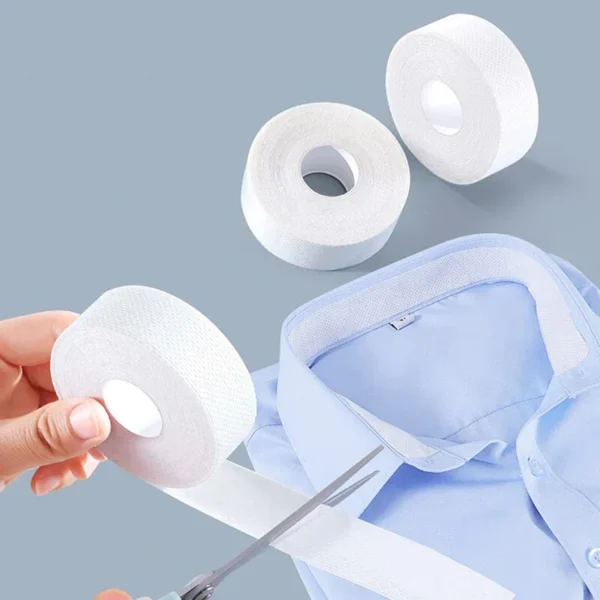 2Roll Collar Sweat Absorbing Pad Disposable Self-Adhesive Breathable Sweat Pads White T-shirt Neck Collar Hat Absorbent Sticker - Image 2
