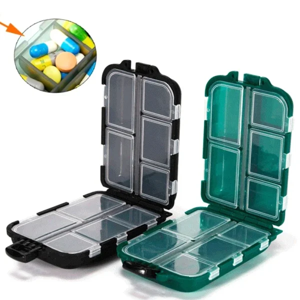 10 Grids Weekly Pill Box 7 Days Foldable Travel Medicine Holder Pill Box Tablet Storage Case Container Dispenser Organizer Tools - Image 2