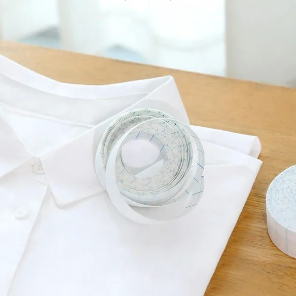 2Roll Collar Sweat Absorbing Pad Disposable Self-Adhesive Breathable Sweat Pads White T-shirt Neck Collar Hat Absorbent Sticker - Image 4