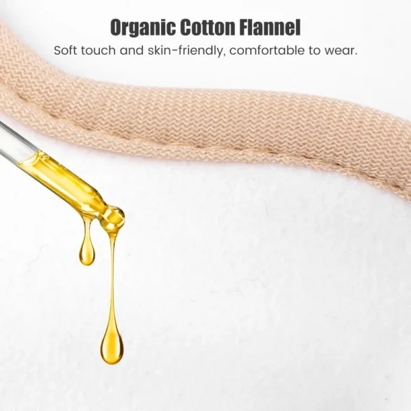 Adjustable Castor Oil Wrap Pack Essential Oil Wrap Organic Cotton Flannel Eye Mask Pad Reusable for Liver Detox Inflammation - Image 5