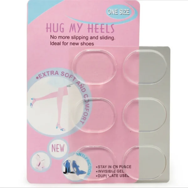 6 Pcs Silicone Heel Pads Premium Cushioning Protect Feet Blister Scratch Rub Hurt Shoes Foot Care Tool Gel Pad Beauty Health