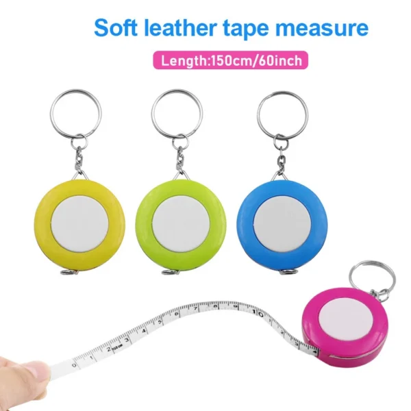 1.5 Meters Candy Color Retractable Rolling Ruler Portable Gift Keychain Tape Measure Clothing Size Sewing Body Measuring Tape - Image 3