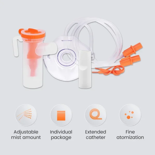 Adult Child Medical Inhaler Tube Pipe Catheter Replace Atomizing Nebulizing Cup Part Mask Accessory for Air Compressor Nebulizer - Image 3