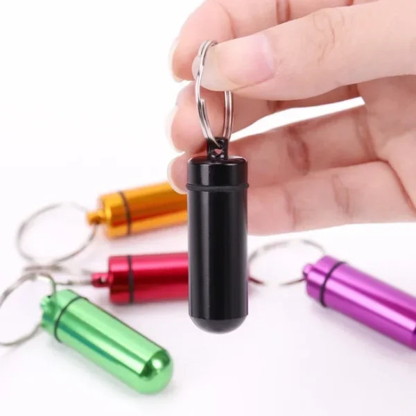Portable Mini Waterproof Aluminum Pill Box Cases Container Organizer Storage Tablets Bottle Medicine Vitamin Pillboxs Fish Oils - Image 3