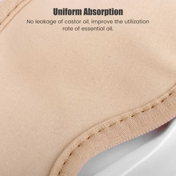 Adjustable Castor Oil Wrap Pack Essential Oil Wrap Organic Cotton Flannel Eye Mask Pad Reusable for Liver Detox Inflammation - Image 6
