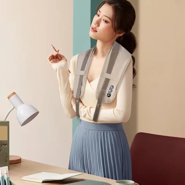 Electric Cervical Back Knocking Masajeador De Espalda Saude Neck Massager Body Percussion Shawl Health Care - Image 4