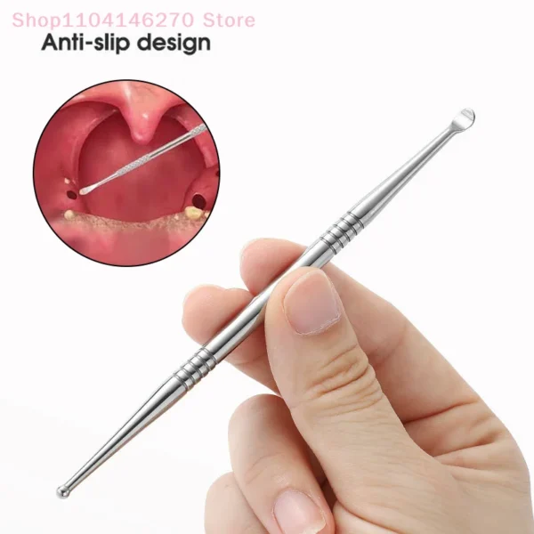 1Pc Tonsil Stone Removal Ear Wax Remover Tool Stainless Steel Remover Mouth Cleaning Care Tools Tonsil Stone Remover Health Care - Image 3