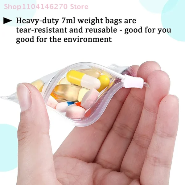 1/5/10pcs Pill Pouch Bags Zippered Pill Pouch Reusable Clear Pill Bags Self Sealing Travel Medicine Organizer Storage - Image 5