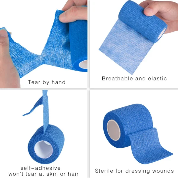 Waterproof Self-Adhesive Elastic Bandage Treatment Gauze Wrap Emergency Muscle Tape First Aid Tool for Finger Joint Knee Pet - Image 2