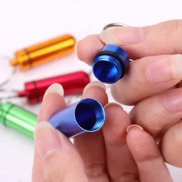 Portable Mini Waterproof Aluminum Pill Box Cases Container Organizer Storage Tablets Bottle Medicine Vitamin Pillboxs Fish Oils - Image 4
