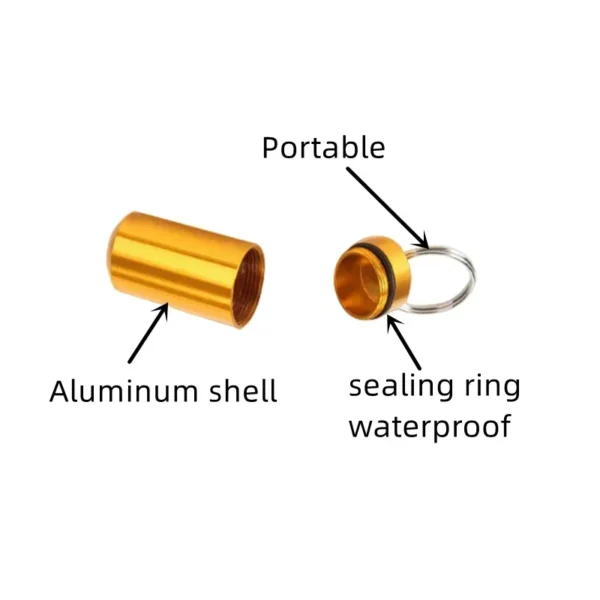 Portable Mini Waterproof Aluminum Pill Box Cases Container Organizer Storage Tablets Bottle Medicine Vitamin Pillboxs Fish Oils - Image 5