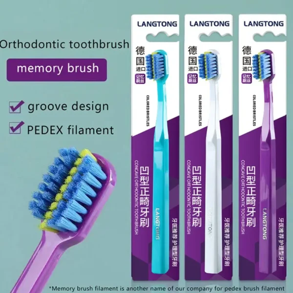 1PC Clean Orthodontic Braces Adult Orthodontic Toothbrushes Dental Tooth Brush Soft Bristle Toothbrush For Oral Health Care O2W1 - Image 2