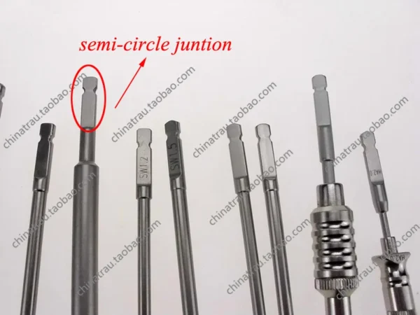 Medical orthopedic instrument square cross hex Hexagon torx Plum 6 star head bone screwdriver AO quick coupling surgical VET T