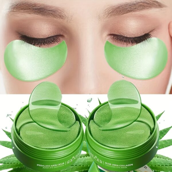 2 Box, Aloe Vera Collagen Crystal Eye Mask Moisturizing And Firming Eye Care Eye Mask